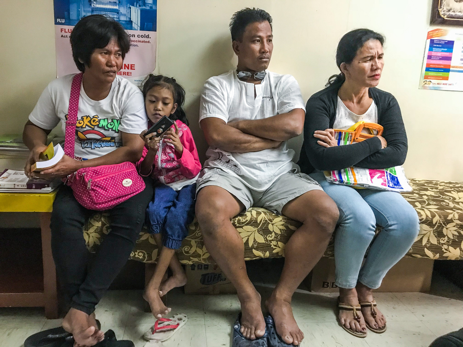 Waiting to see Janet's heart surgeon.