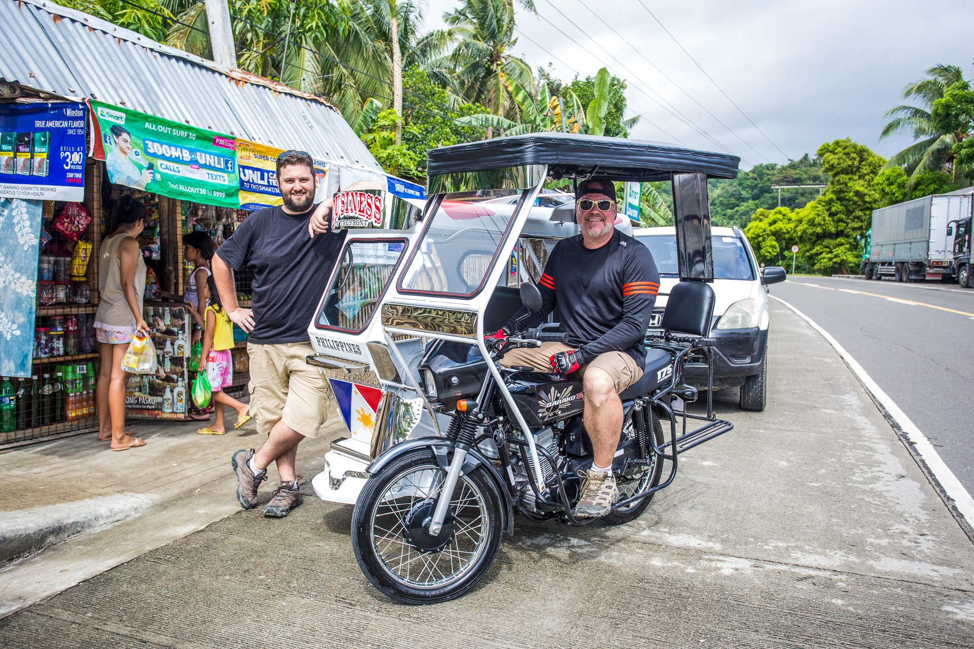 Our trusty trike freshly decked out in the new decals we had custom made.