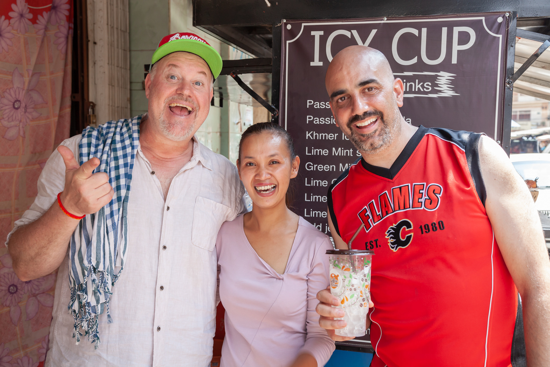 This was our must-stop refreshment cart in Battambang.