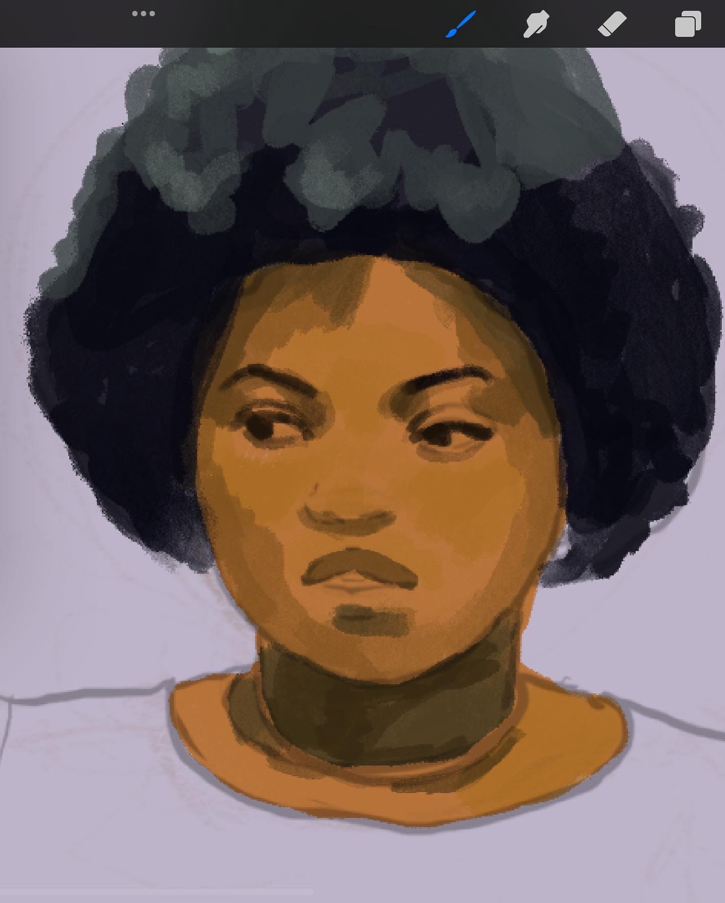 In progress close up