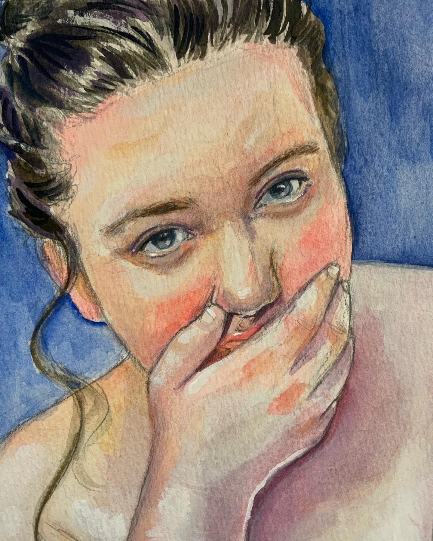Self Portait, 2022 - Watercolor, gouache