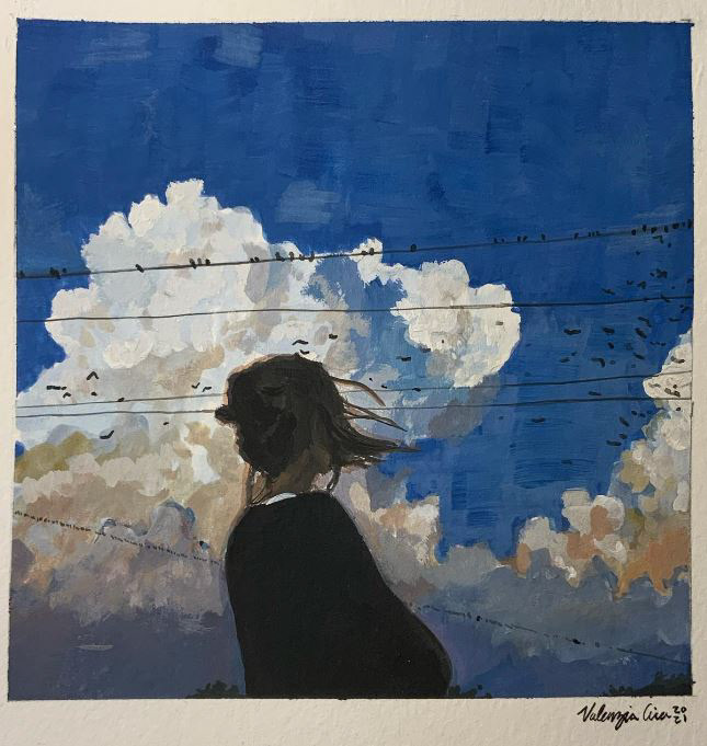 Afternoon Sky - Gouache