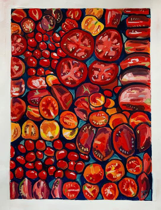 Tomato/Tomato - Gouache, acrylic
