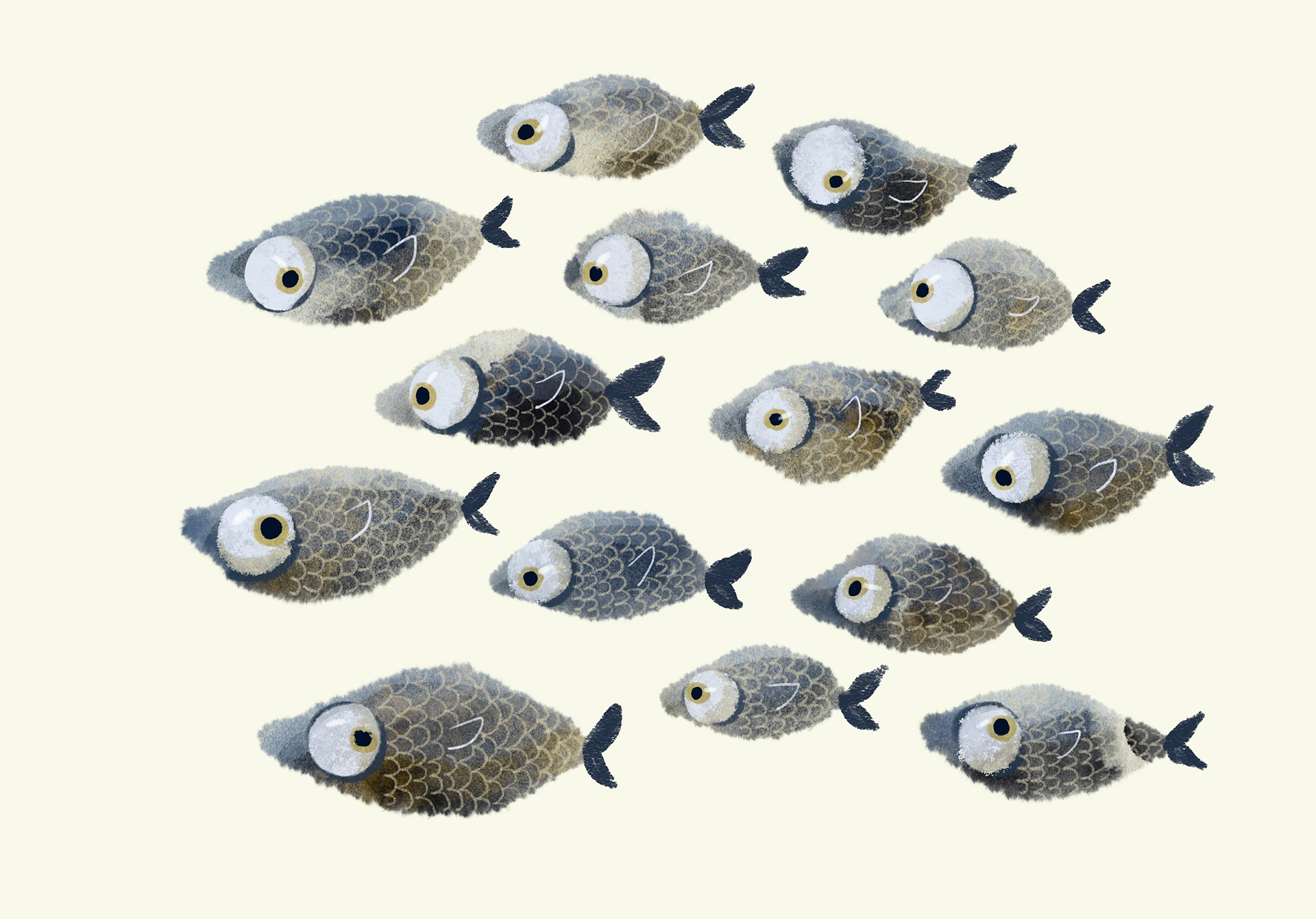 School of fish - Procreate