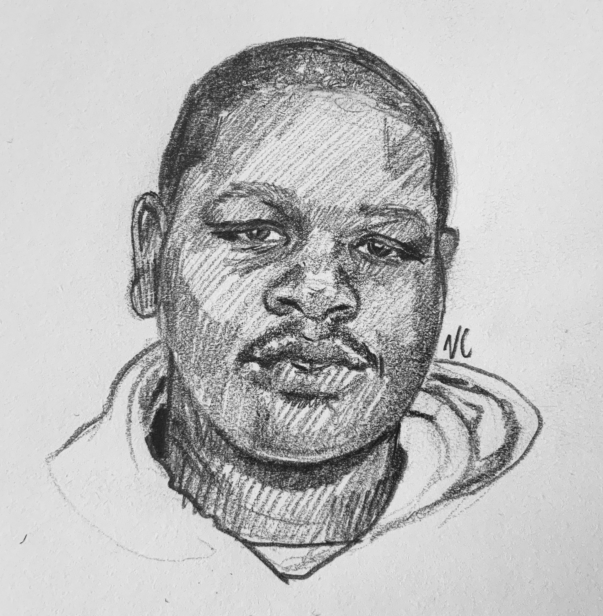 Face study - pencil on paper