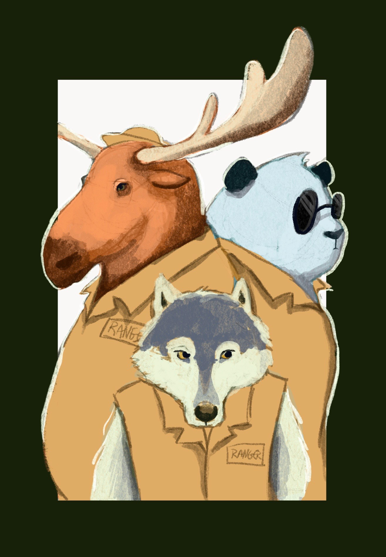 The Rangers in progress - Procreate