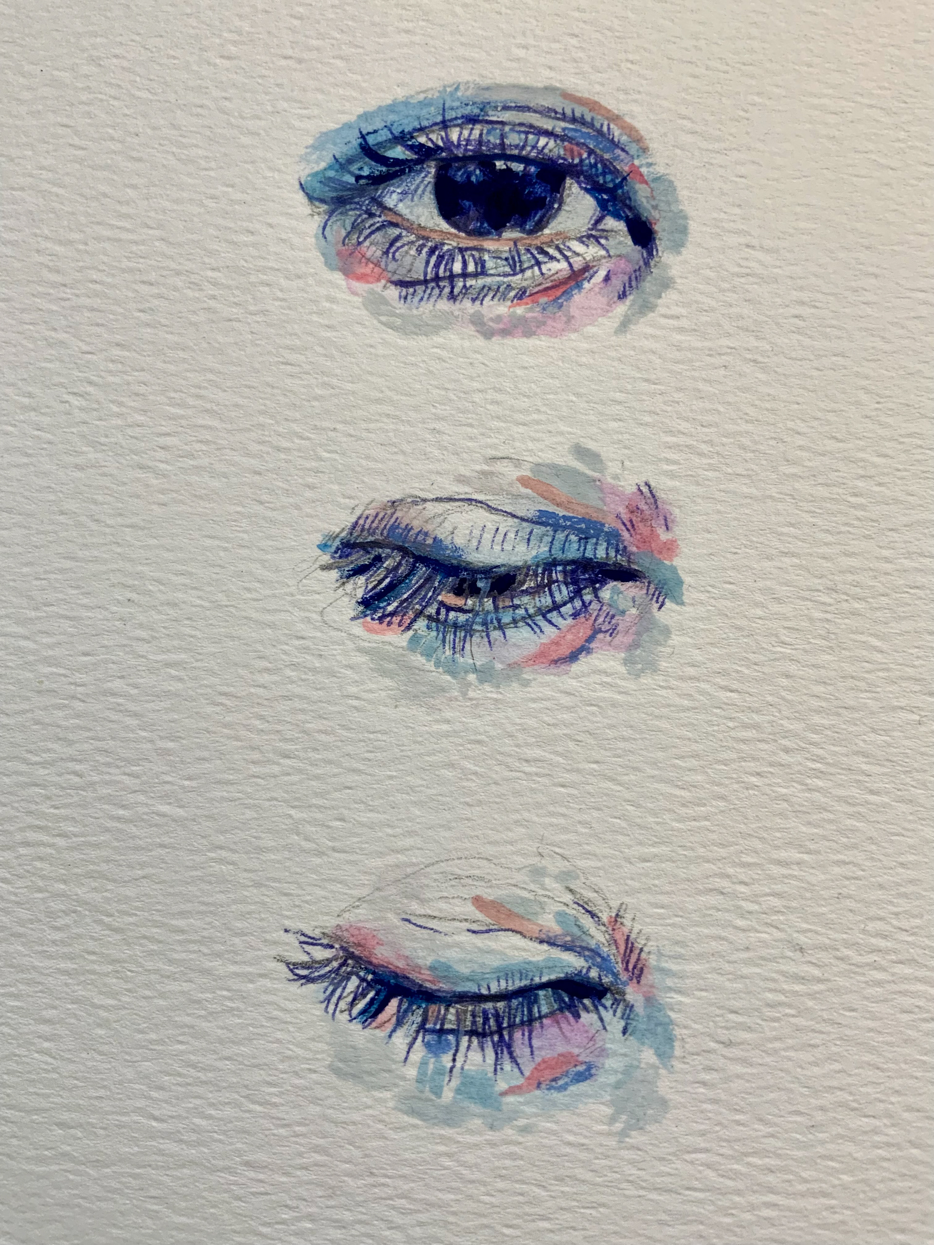 Eyes - Watercolor, pen