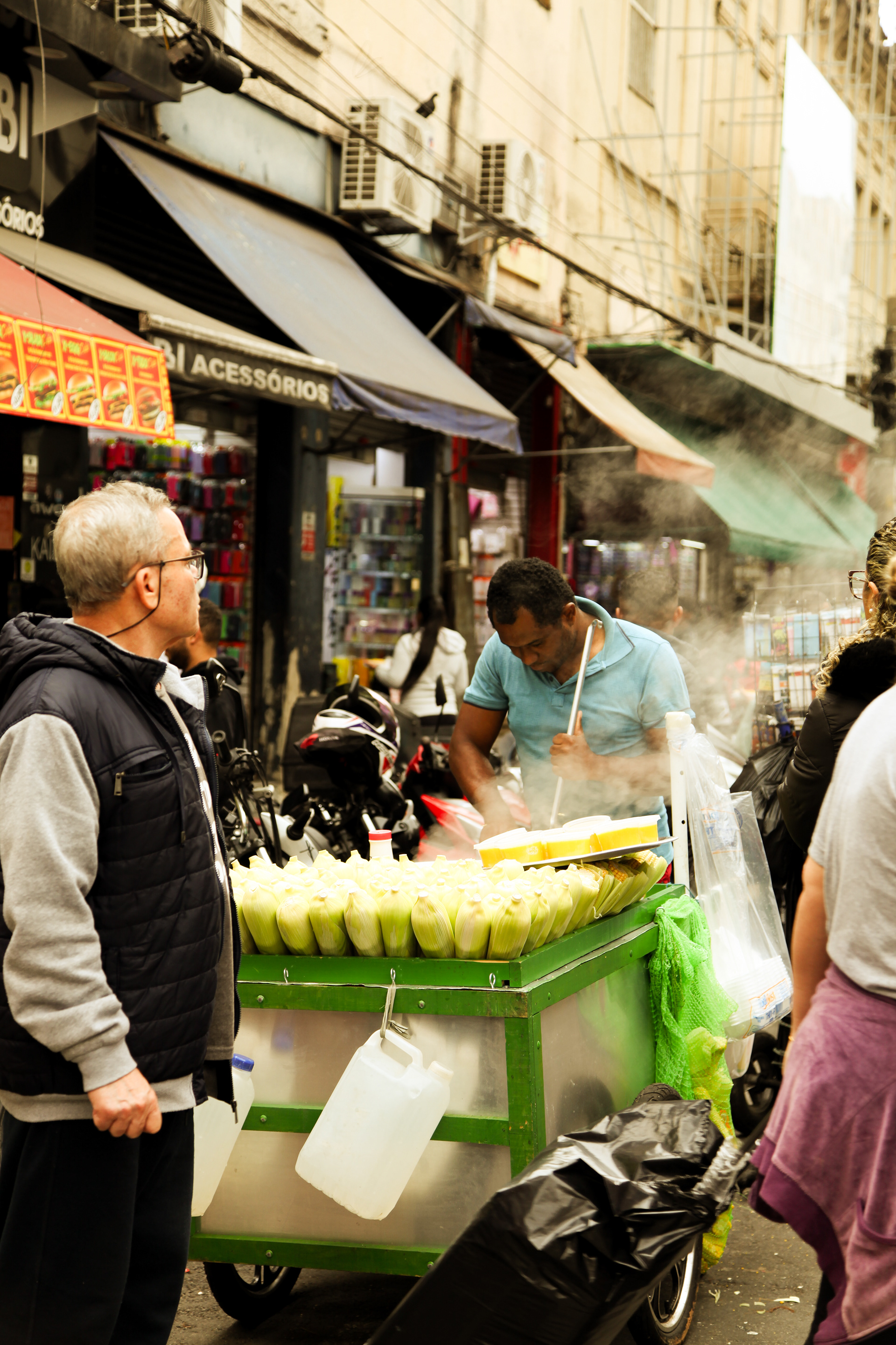 Bustling life in the heart of downtown Guarulhos, Brazil.