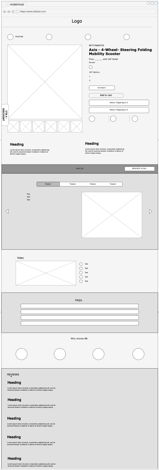Product Page Wireframe