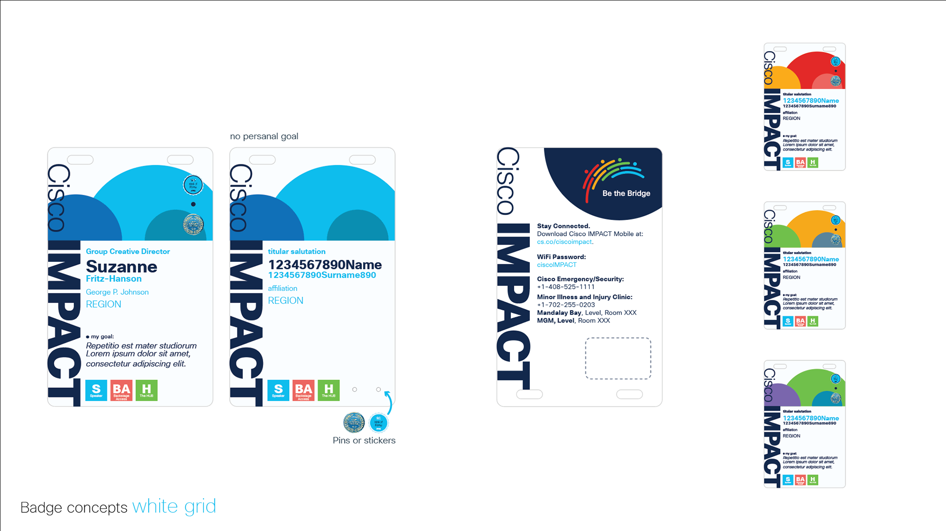development of badge design concepts