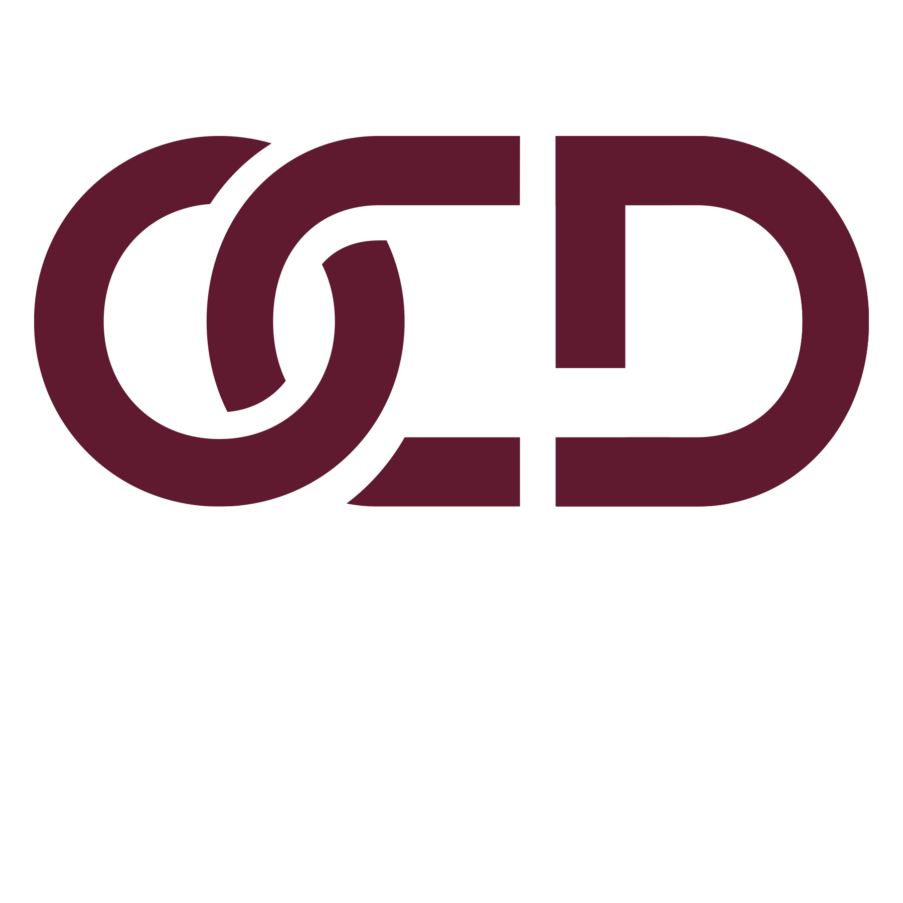 OCD Jobsite Clean-Up Two Tone Text Logo