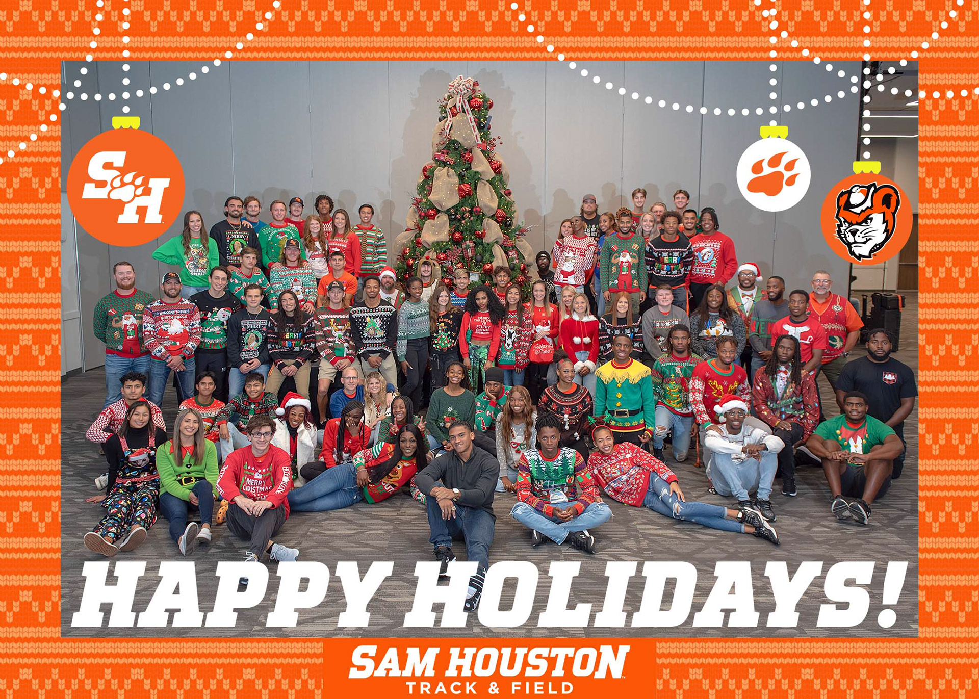 Sam Houston Track & Field Holiday Card