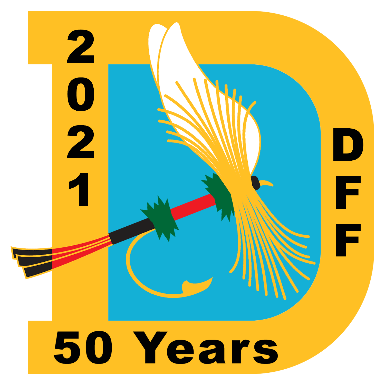 Dallas Fly Fishers 50 Years Logo 2