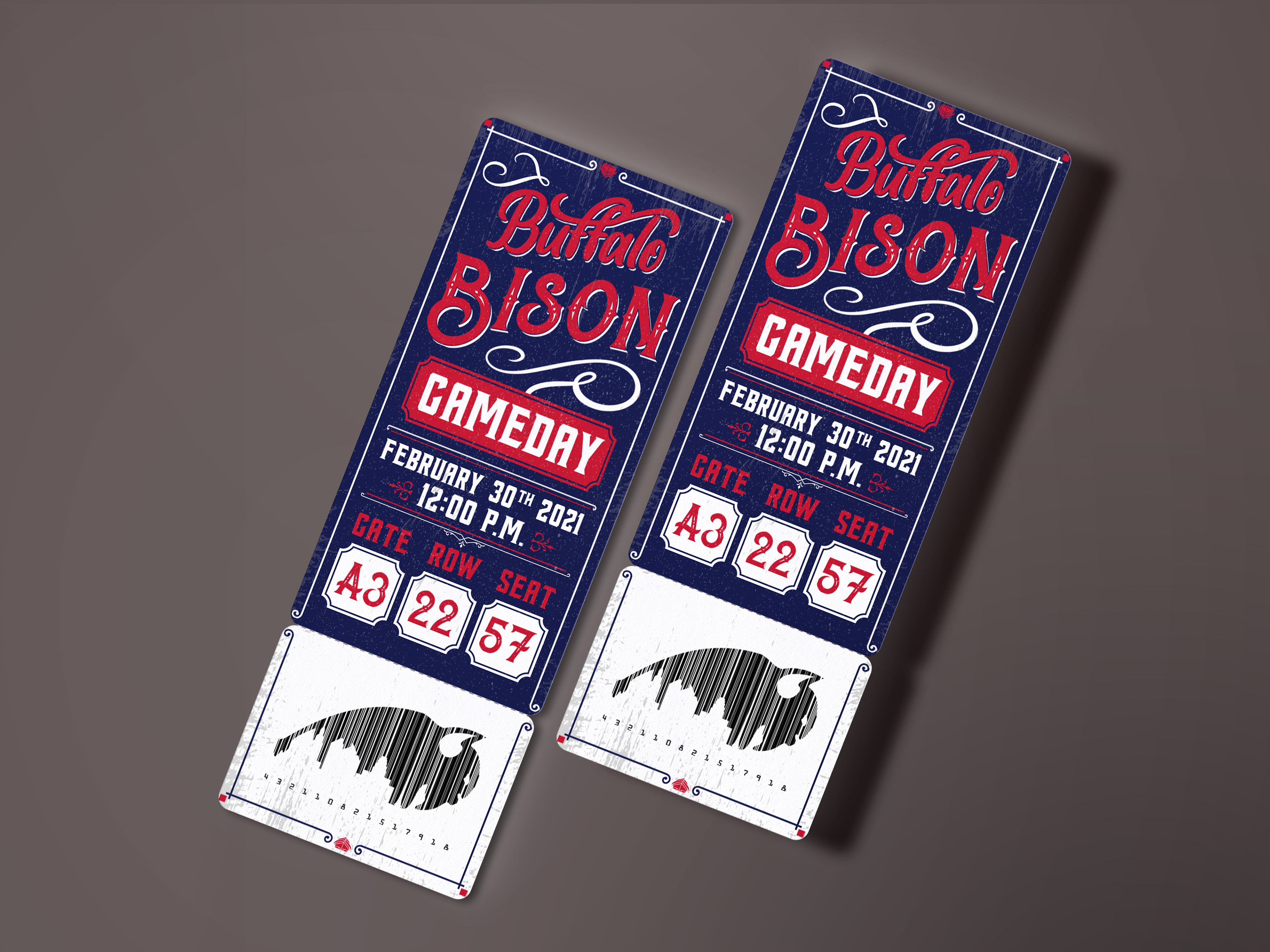 Game Ticket Mockups