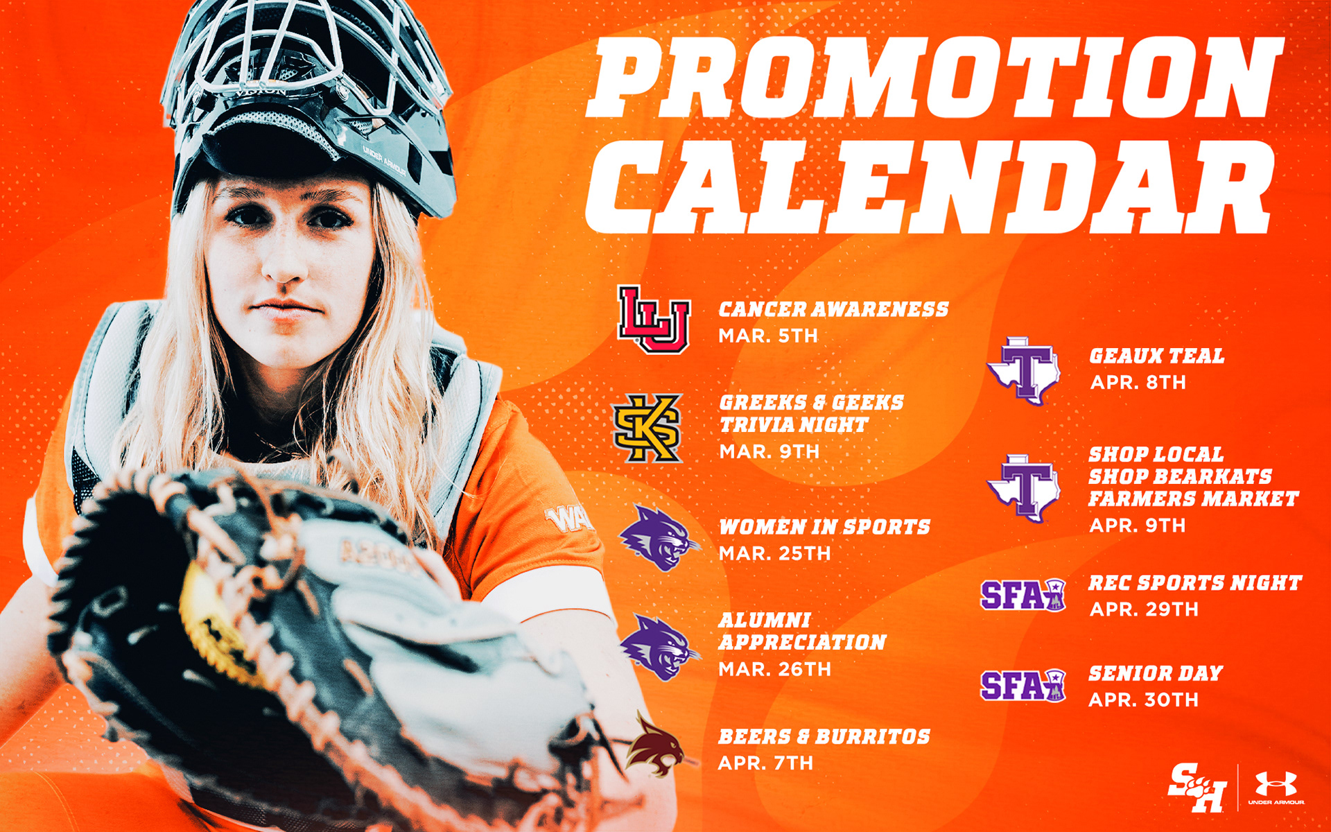 Softball Promotional Calendar