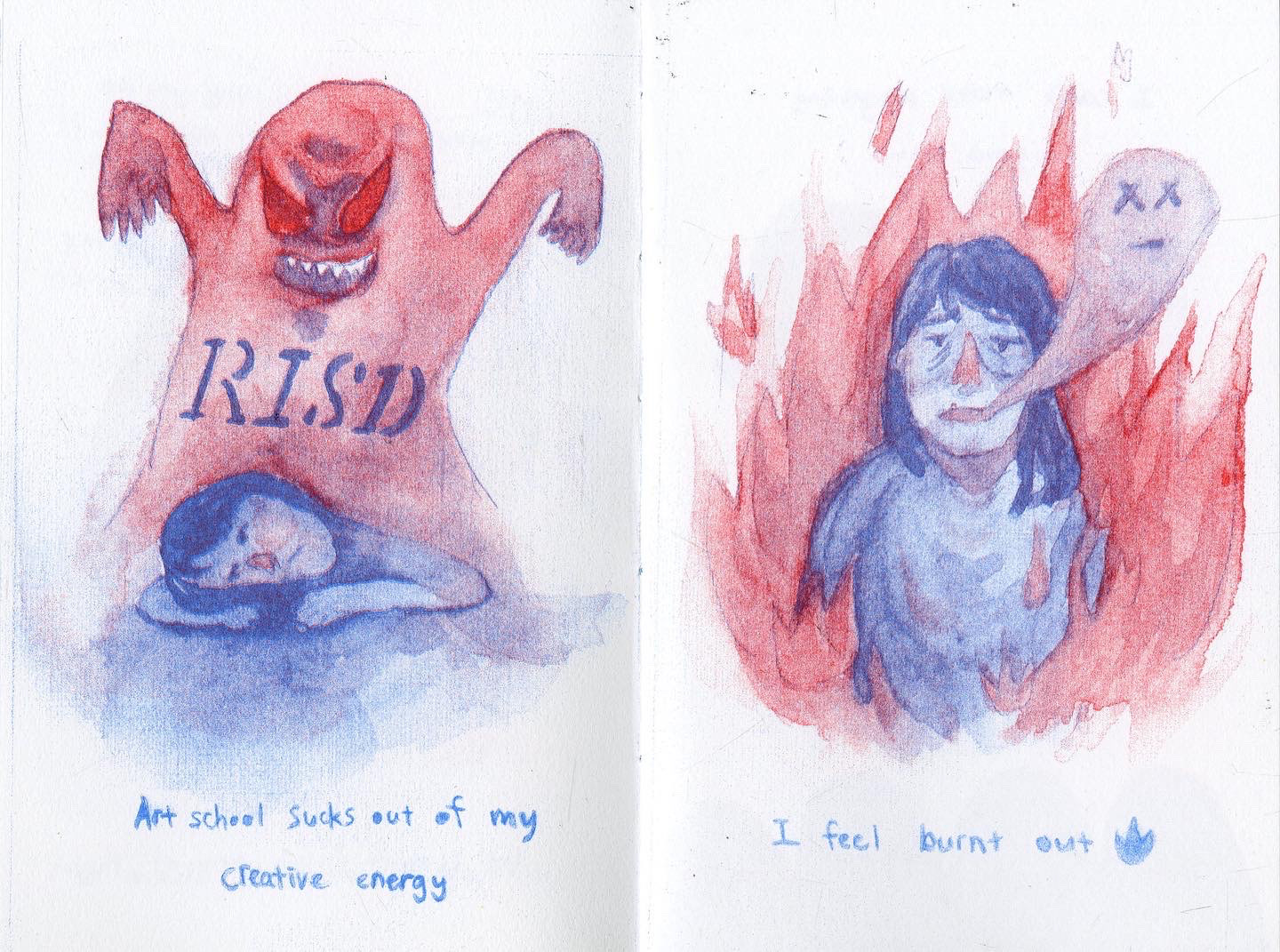 Art School sucks out of my creative energy. I feel burnt out.