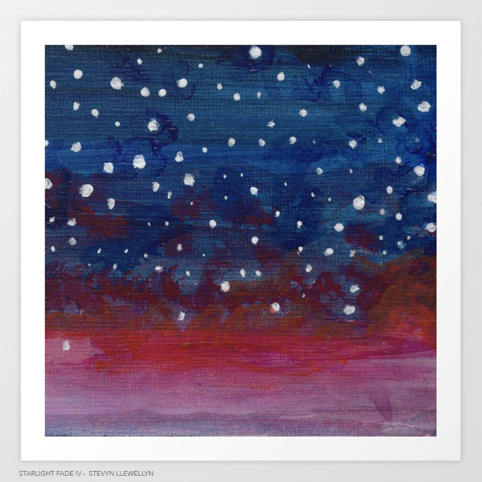 Starlight Fade ( series )  • Acrylic on paper • 4"x4"