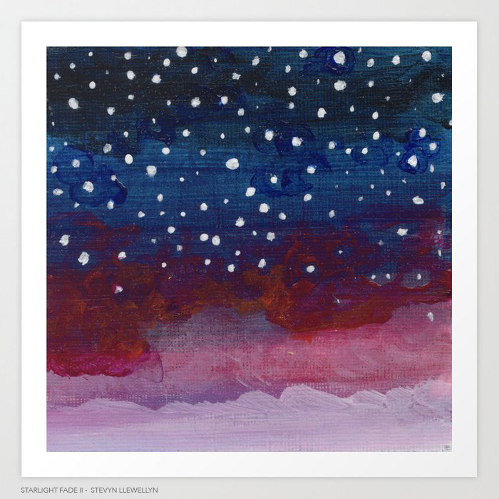 Starlight Fade ( series )  • Acrylic on paper • 4"x4"
