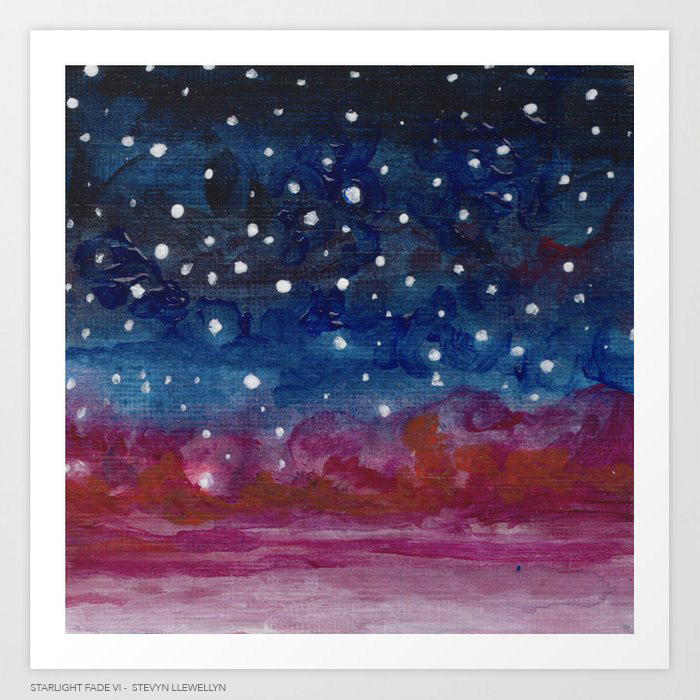 Starlight Fade ( series )  • Acrylic on paper • 4"x4"