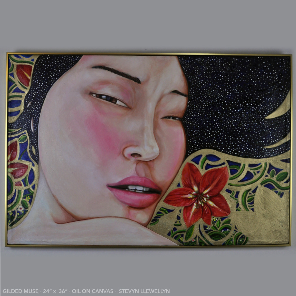 Gilded Muse • 24"  x  36" Oil on canvas • SOLD