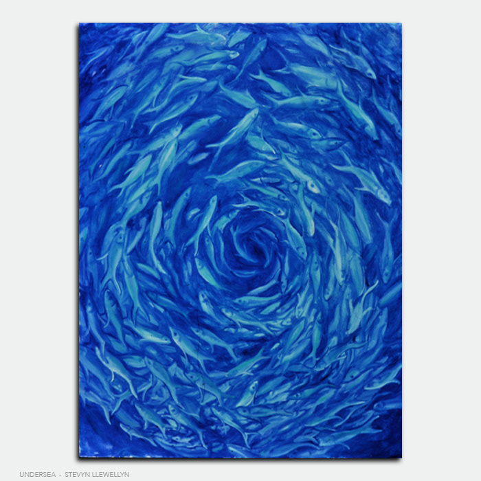 Undersea • Oil on canvas • 24"  x  36" • Private collection