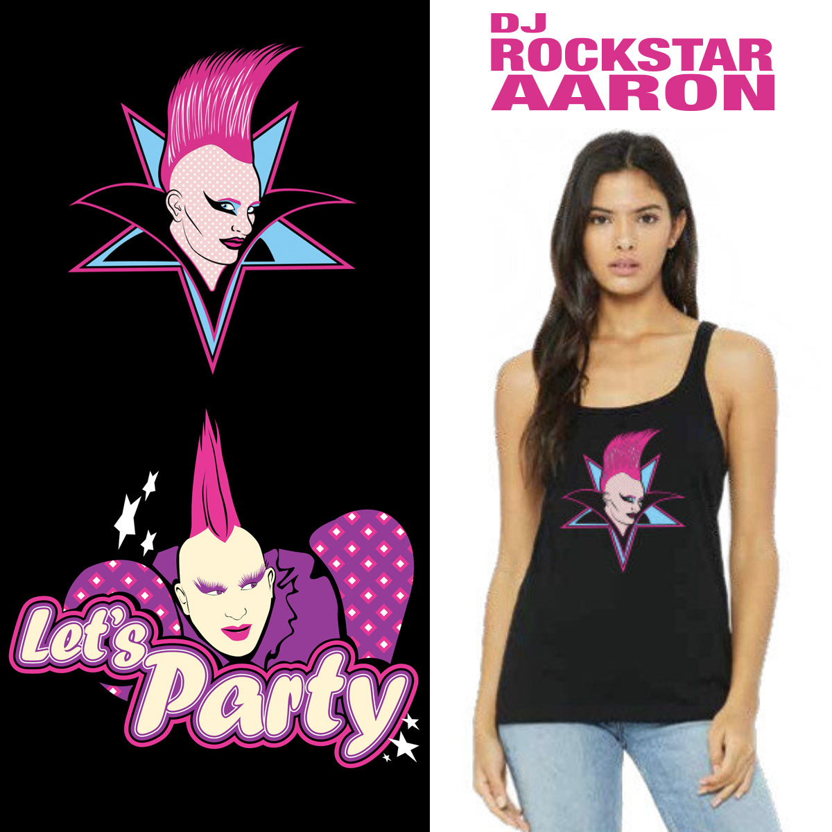 Rockstar Aaron Tee Shirt designs