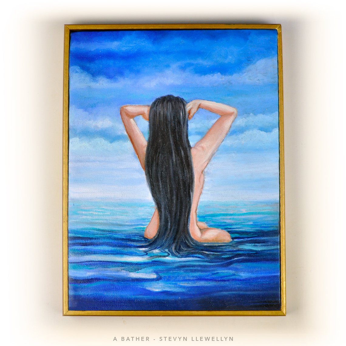 A Bather • Oil on canvas • 8" x 10" 