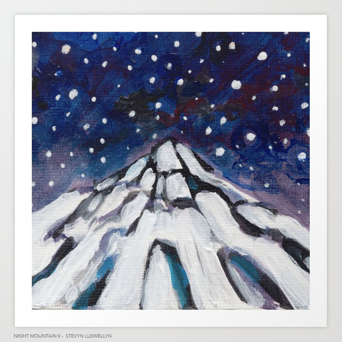 Night Mountain ( series ) • Acrylic on canvas • 4" x4"