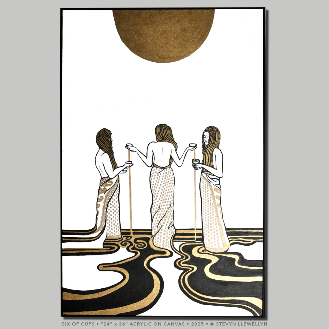 Six of Cups • 24" x 36" • Acrylic on canvas