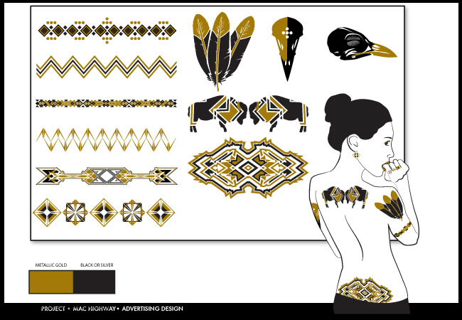 Gold Tribal Tattoo designs