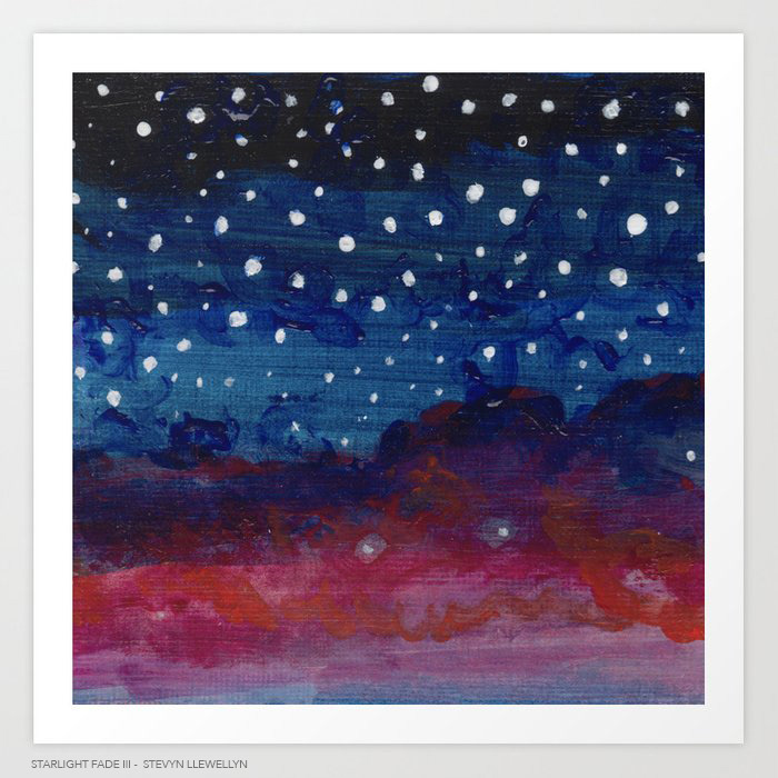 Starlight Fade ( series )  • Acrylic on paper • 4"x4"
