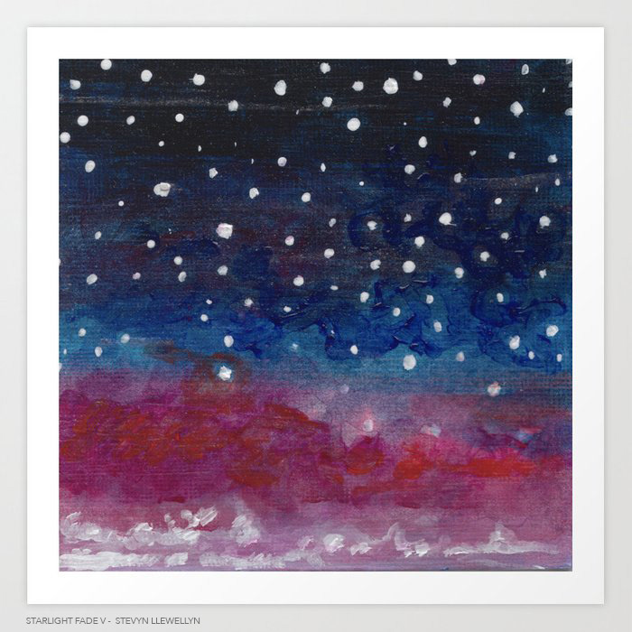 Starlight Fade ( series )  • Acrylic on paper • 4"x4"