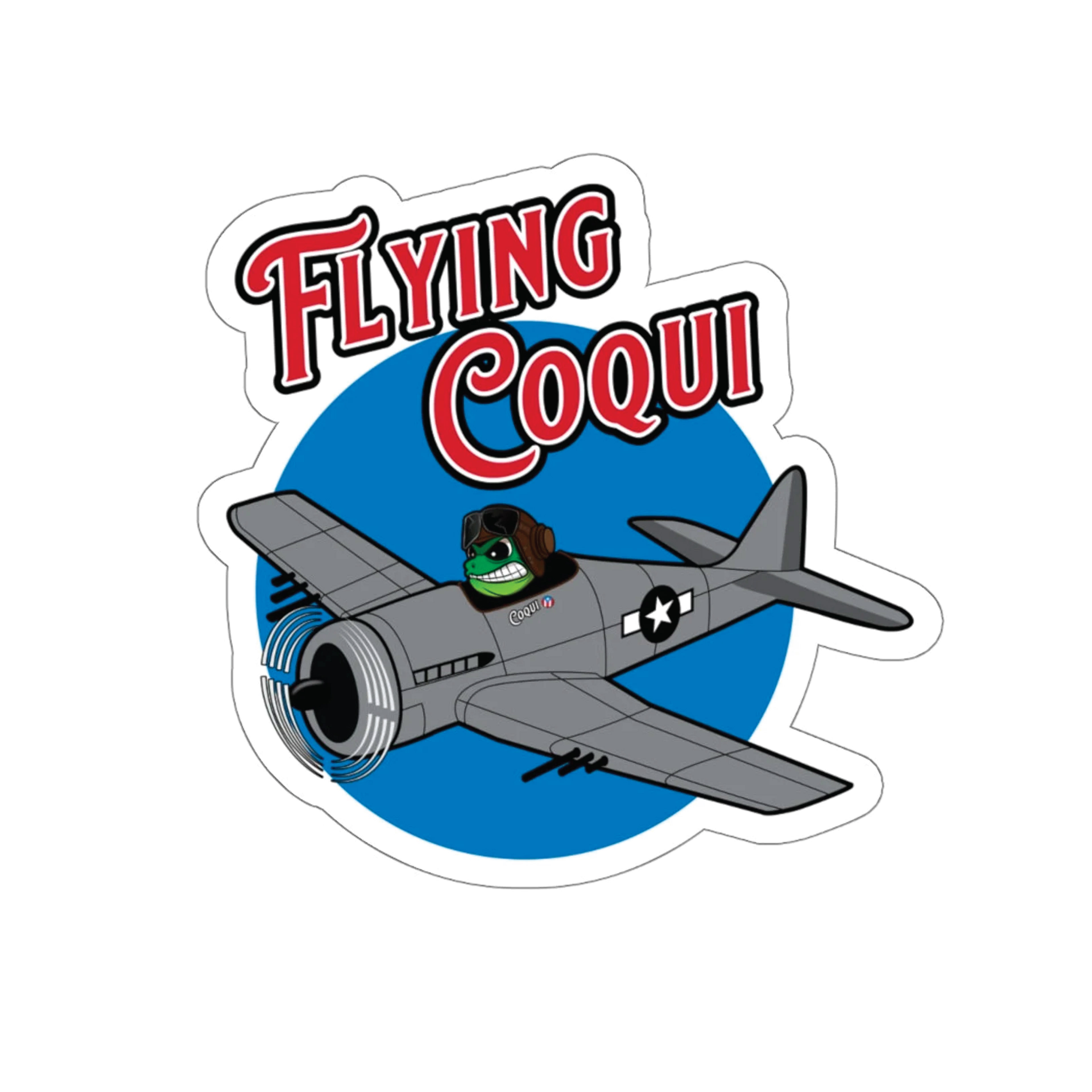 Flying Coqui Sticker Kiss Cut