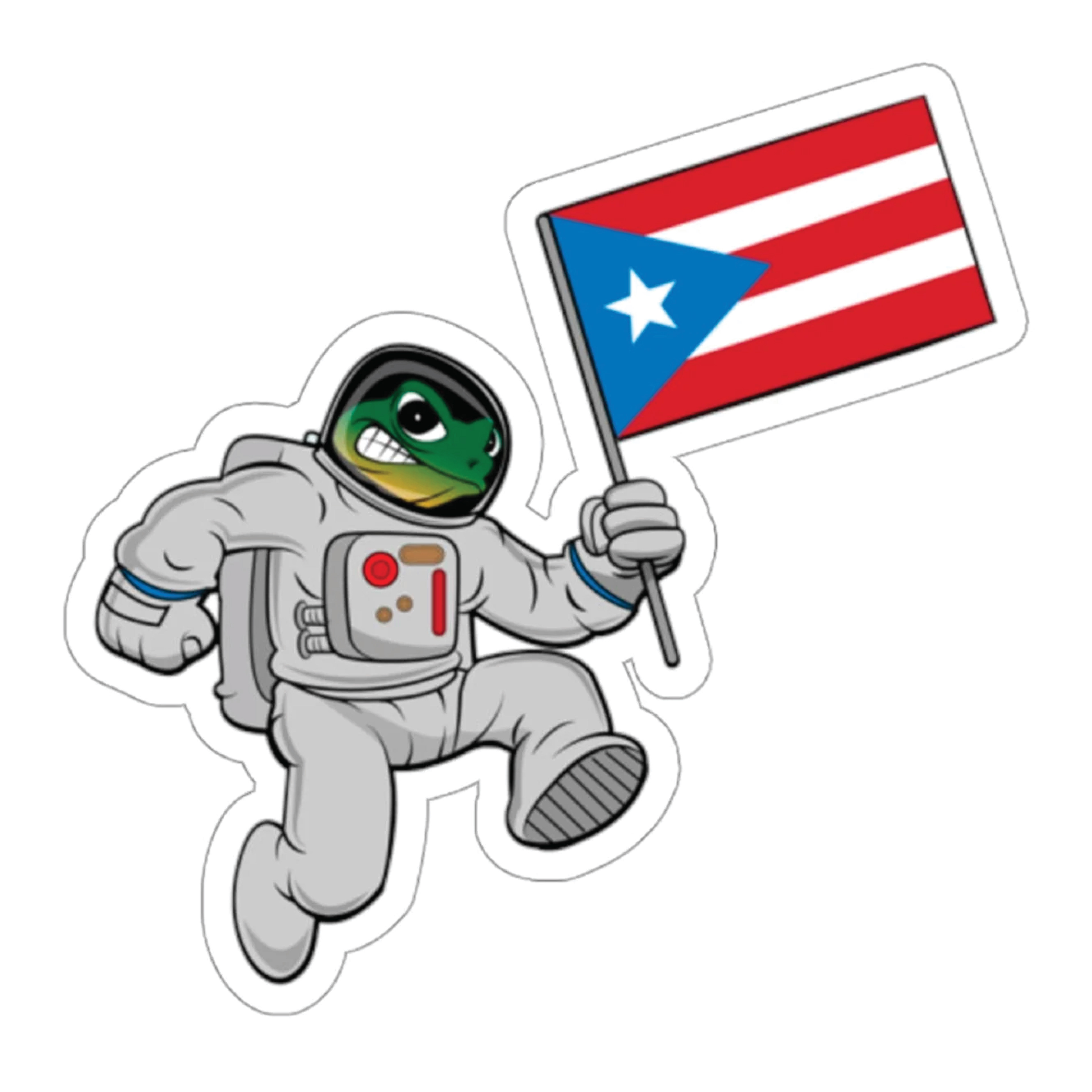 Coqui in Space Kiss Cut Sticker