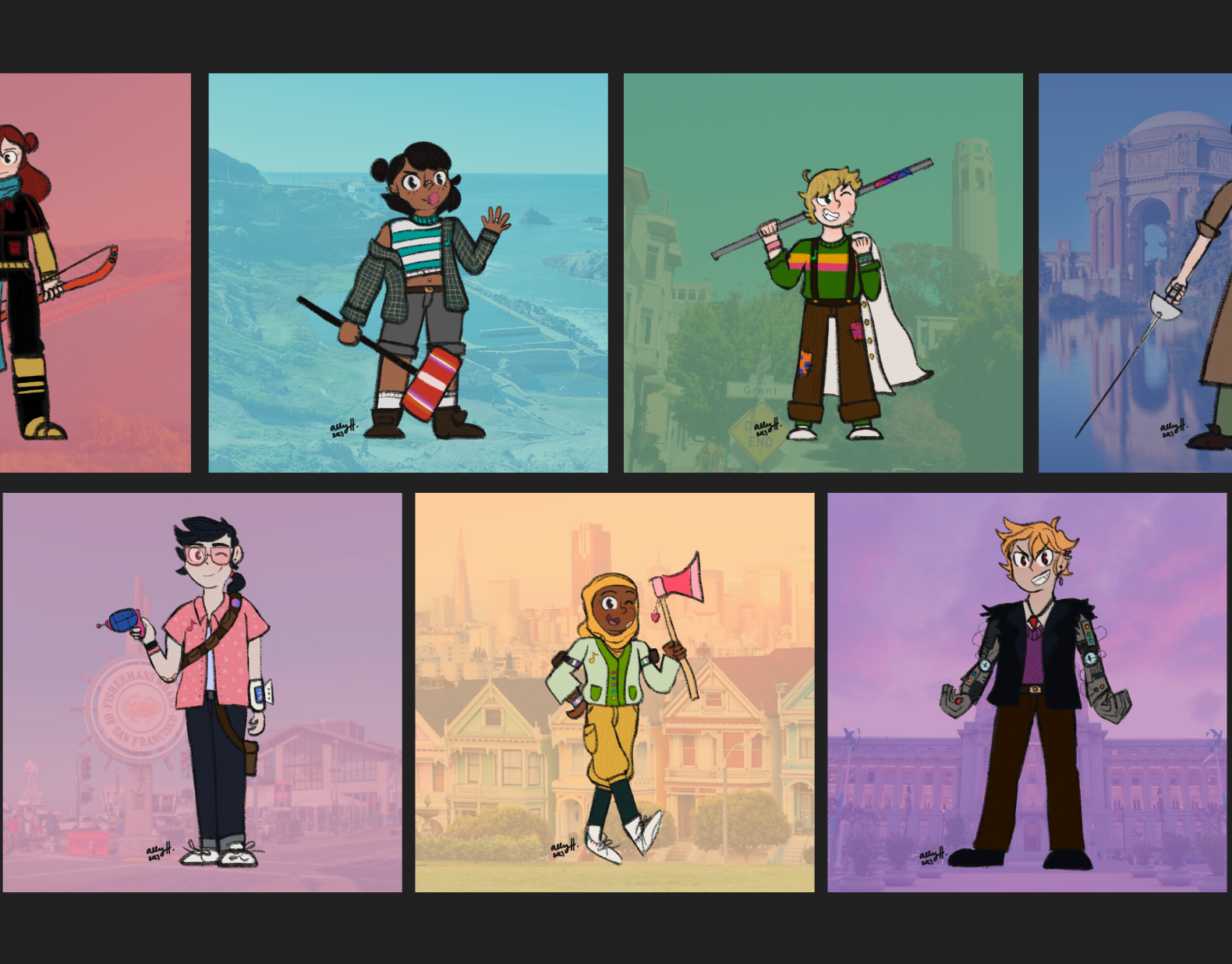 Ally Hernandez - animated series character designs
