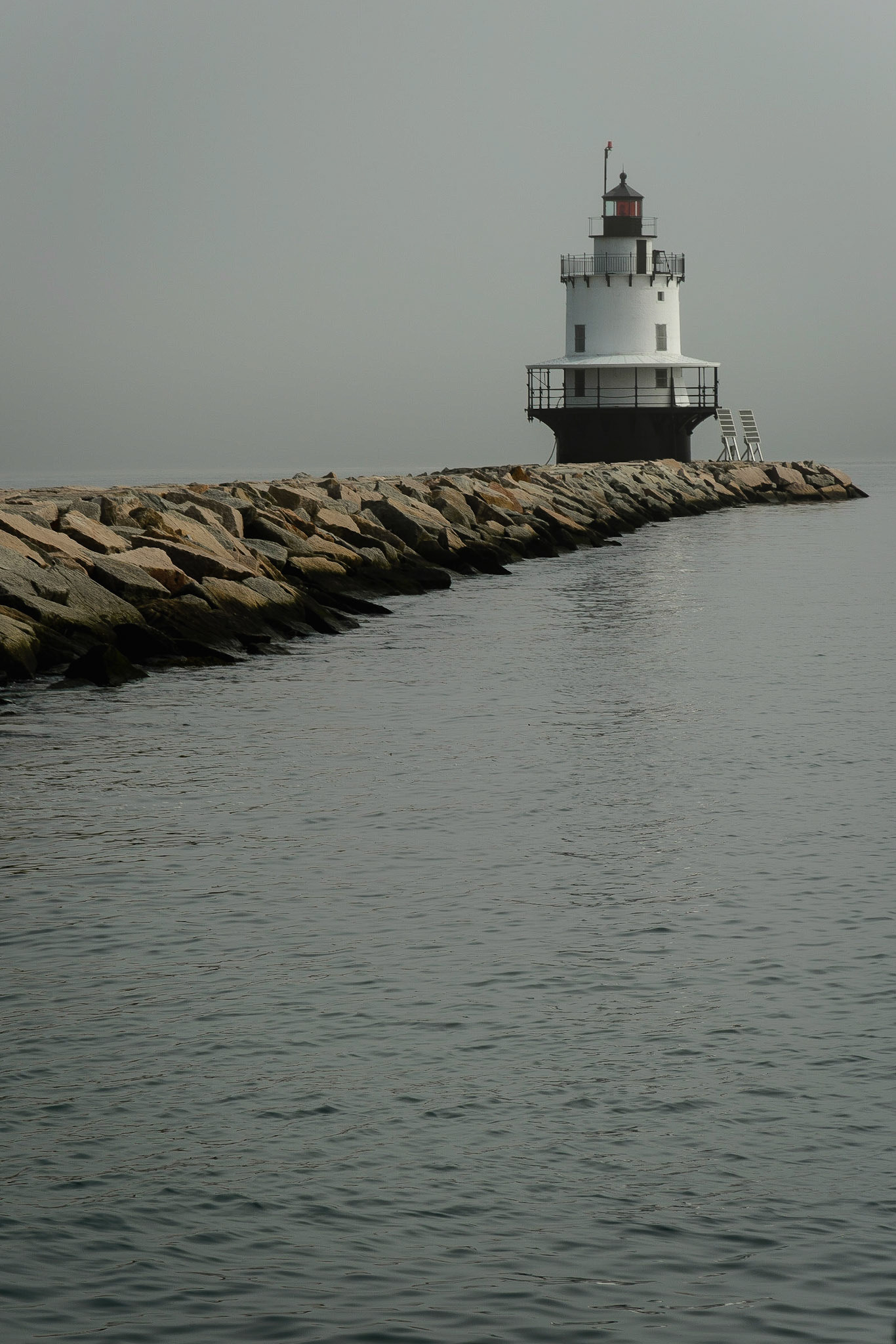 DTGD14906 Spring Point Lighthouse, ME on Foggy Morning