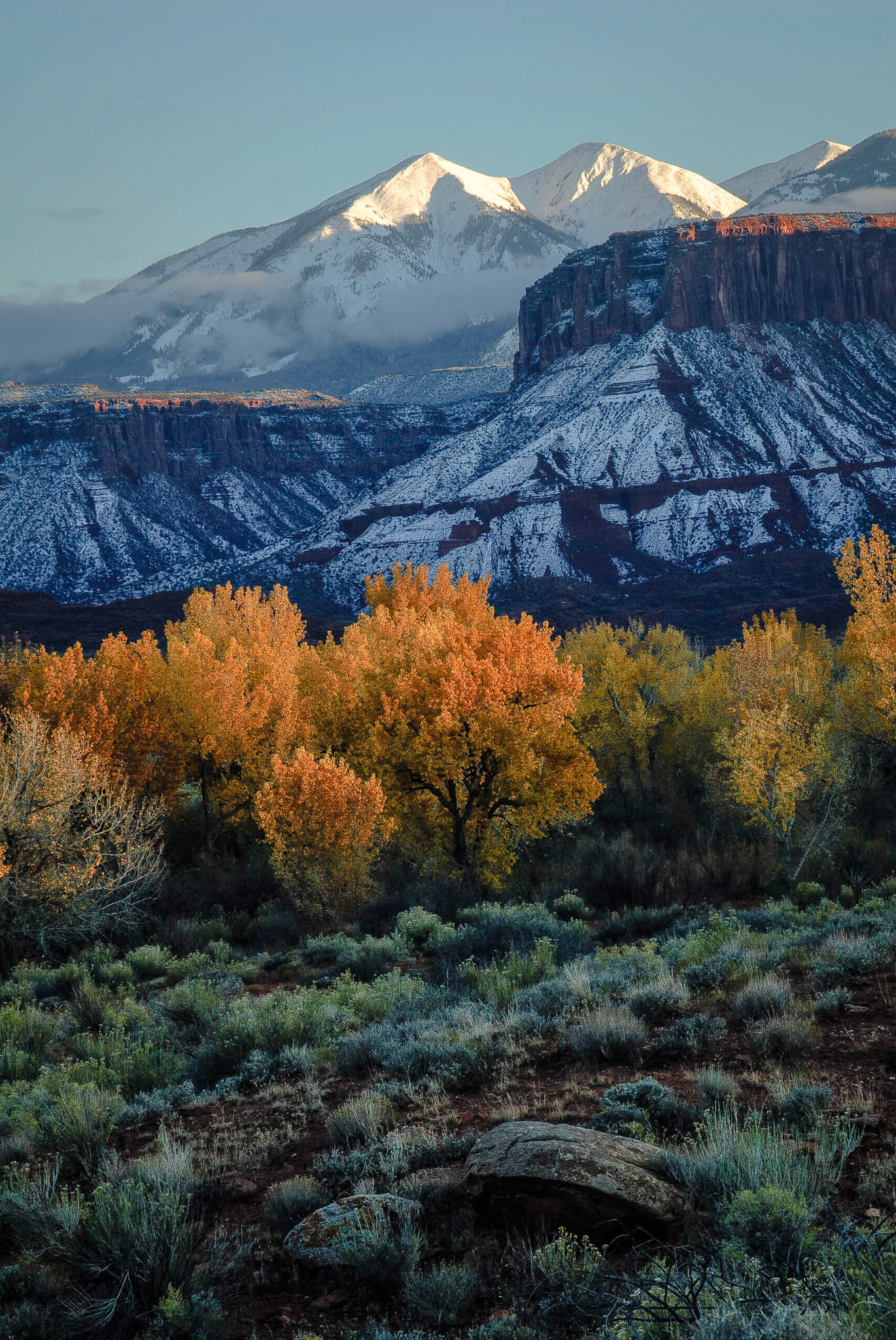 DTGD09759 Late Light on La Sal Mountains, Castle Valley, UT