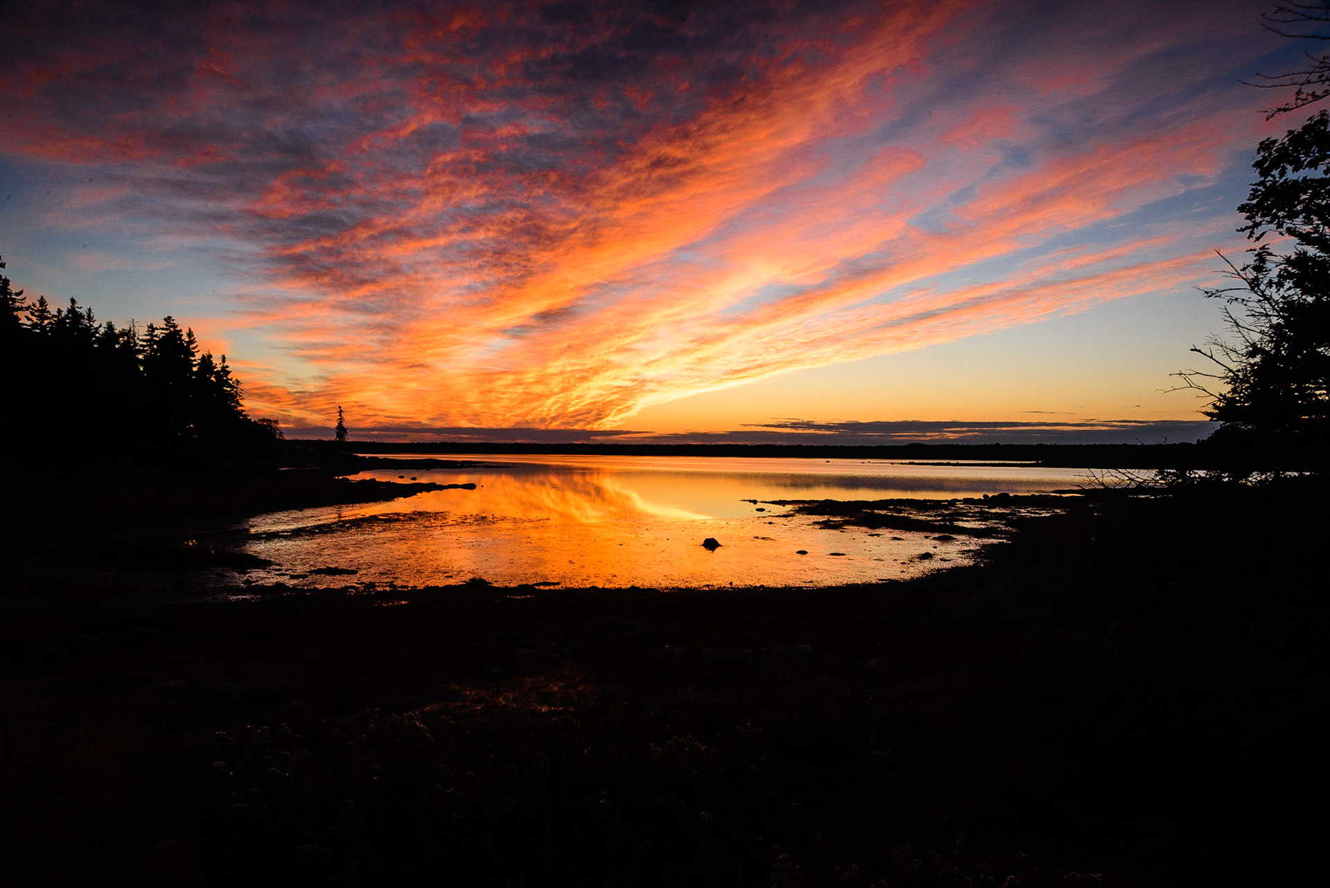 DTGD18846 Sunset over Mt. Desert Narrows, Trenton, ME