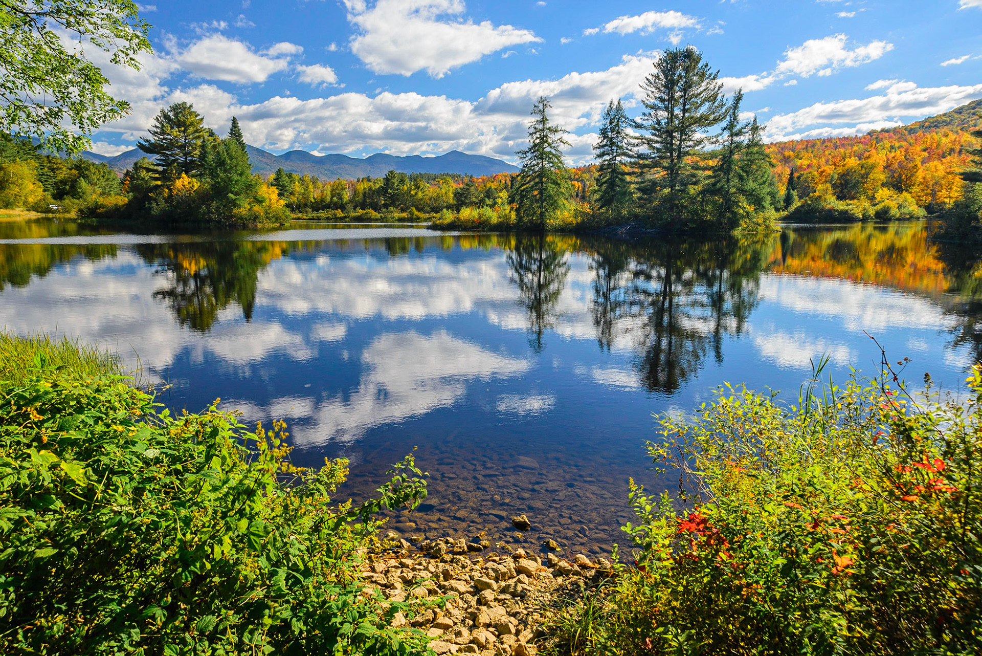 DTGD15692 Reflections in Coffin Pond, Sugar Hill, NH