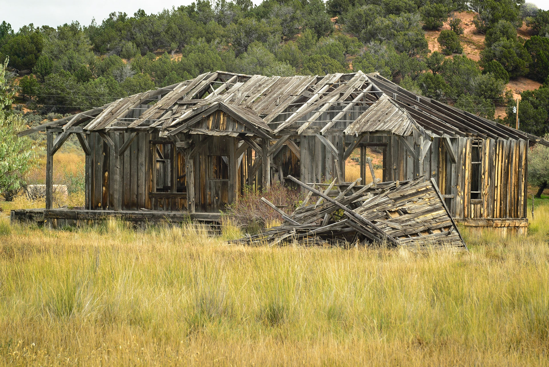 DTGD22503 Old Gunsmoke Movie Set in Johnson Canyon, UT.