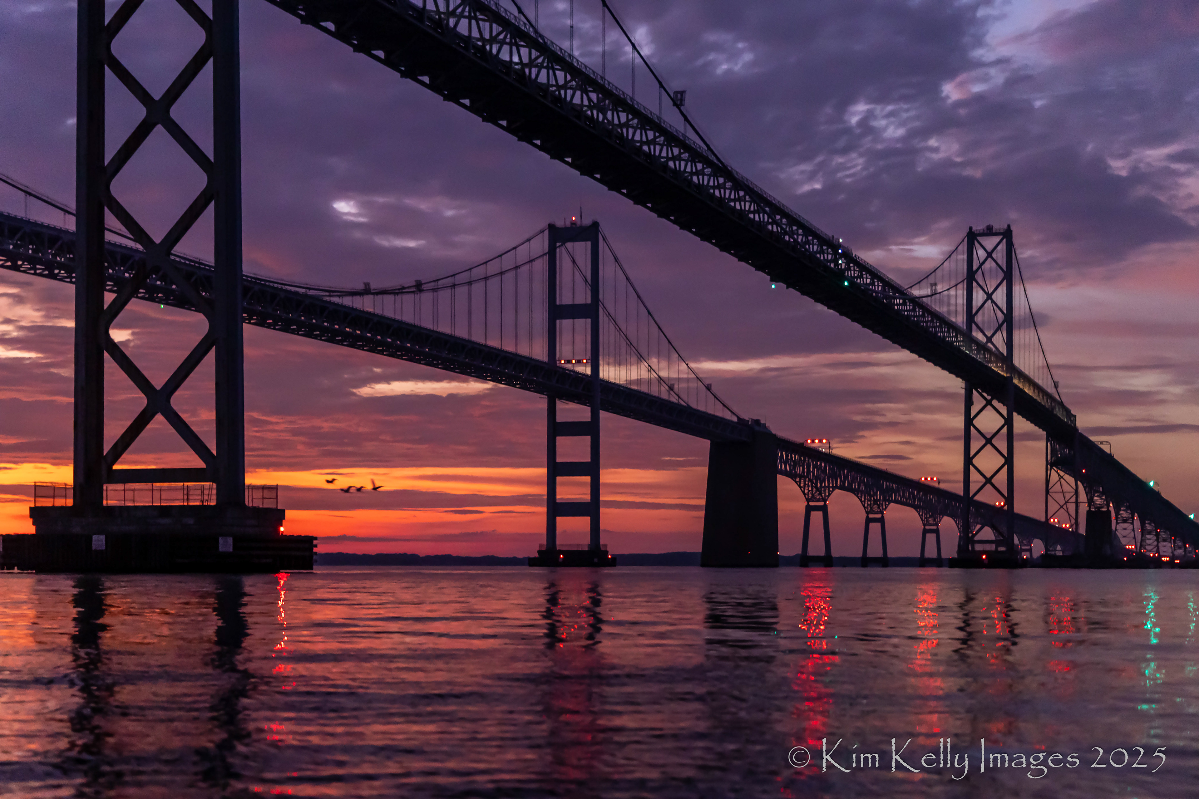 Daybreak Under the Two Spans