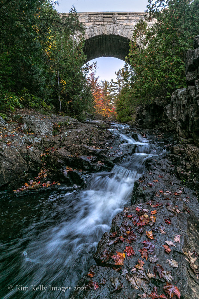 Cascading Under Duck Brook Bridge - Acadia NP