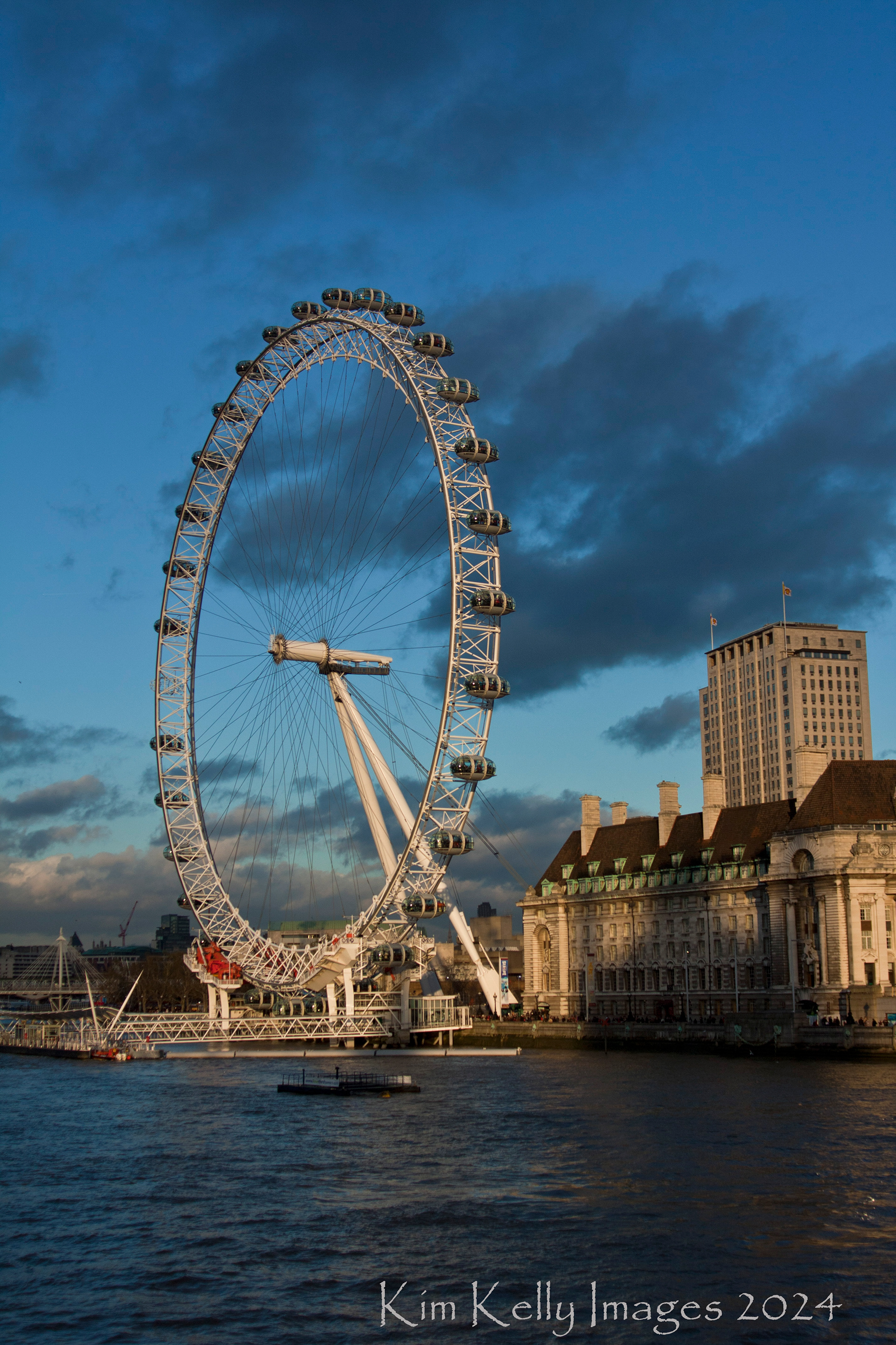 London Eye at Sunset - England
