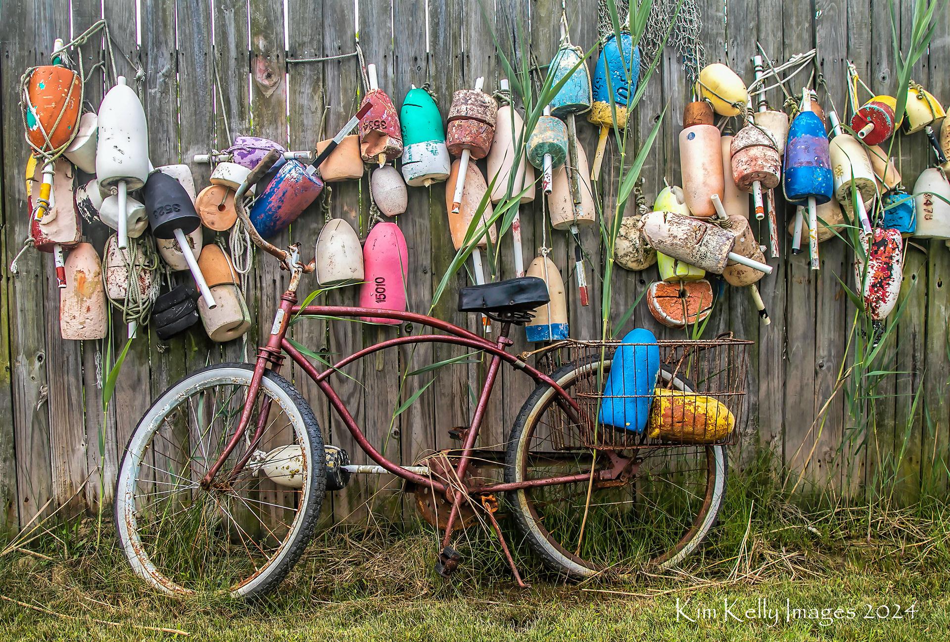 Red Bike and Buoys