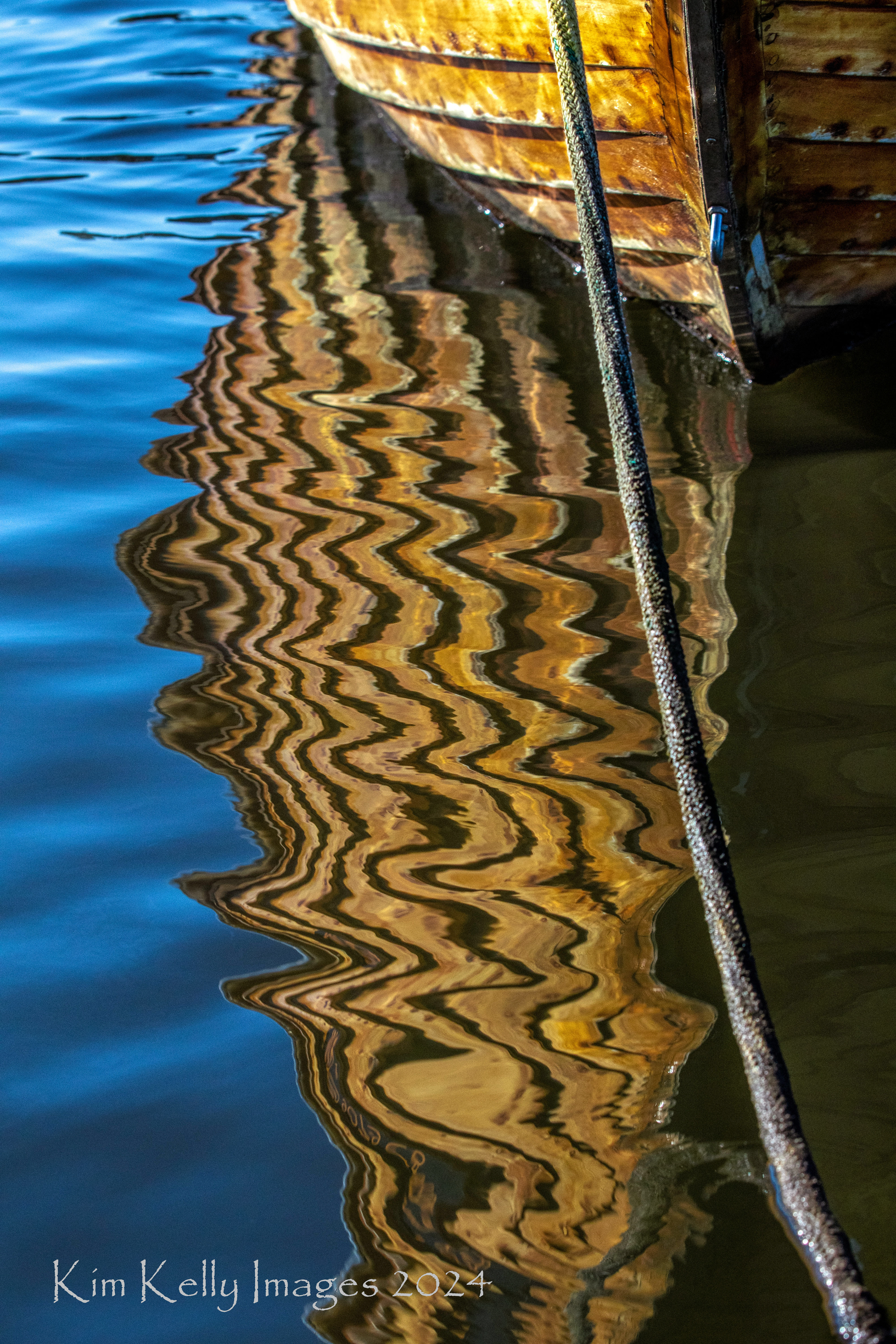 Reflection of a Wooden Hull
