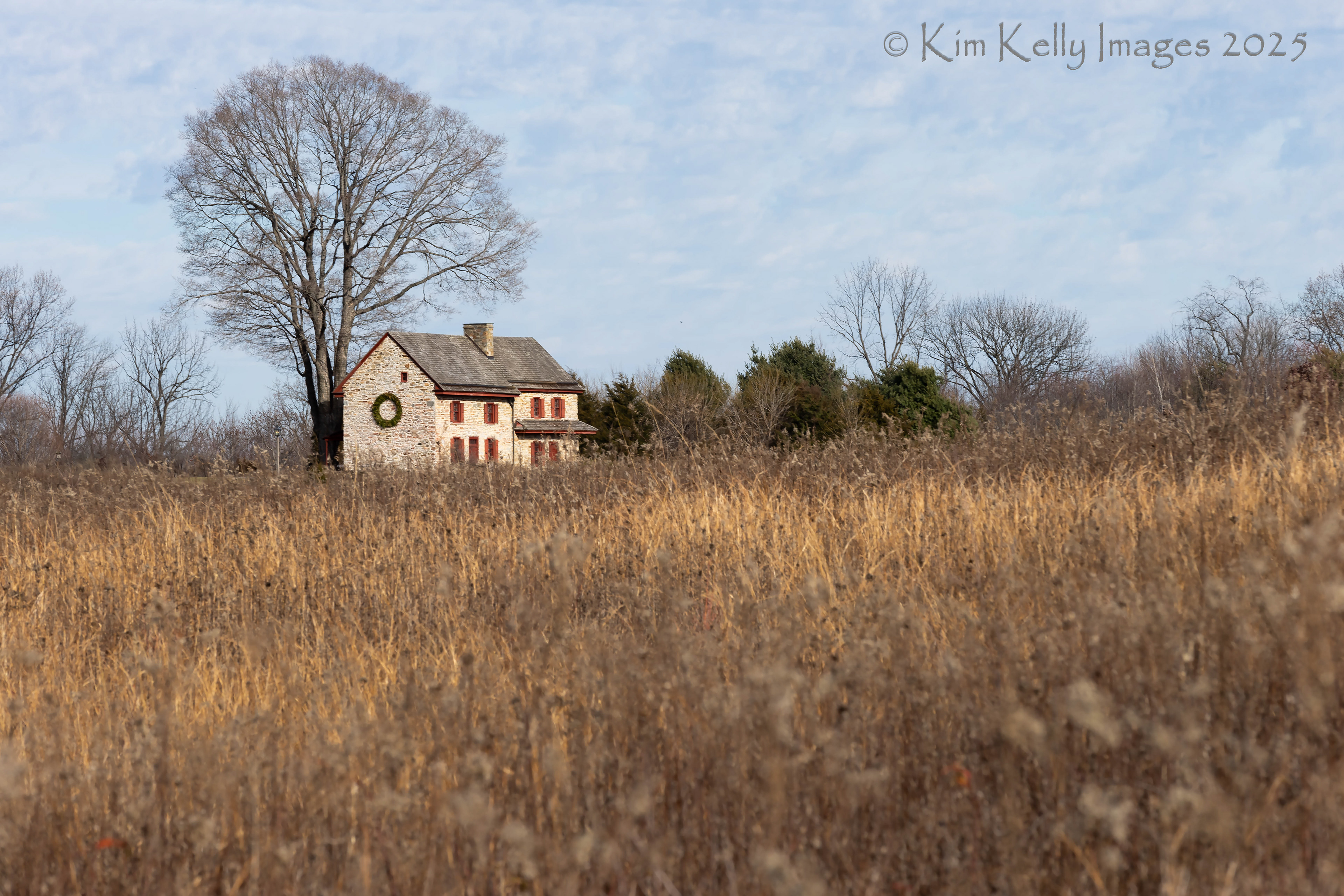 Stone Farmhouse on a Hill