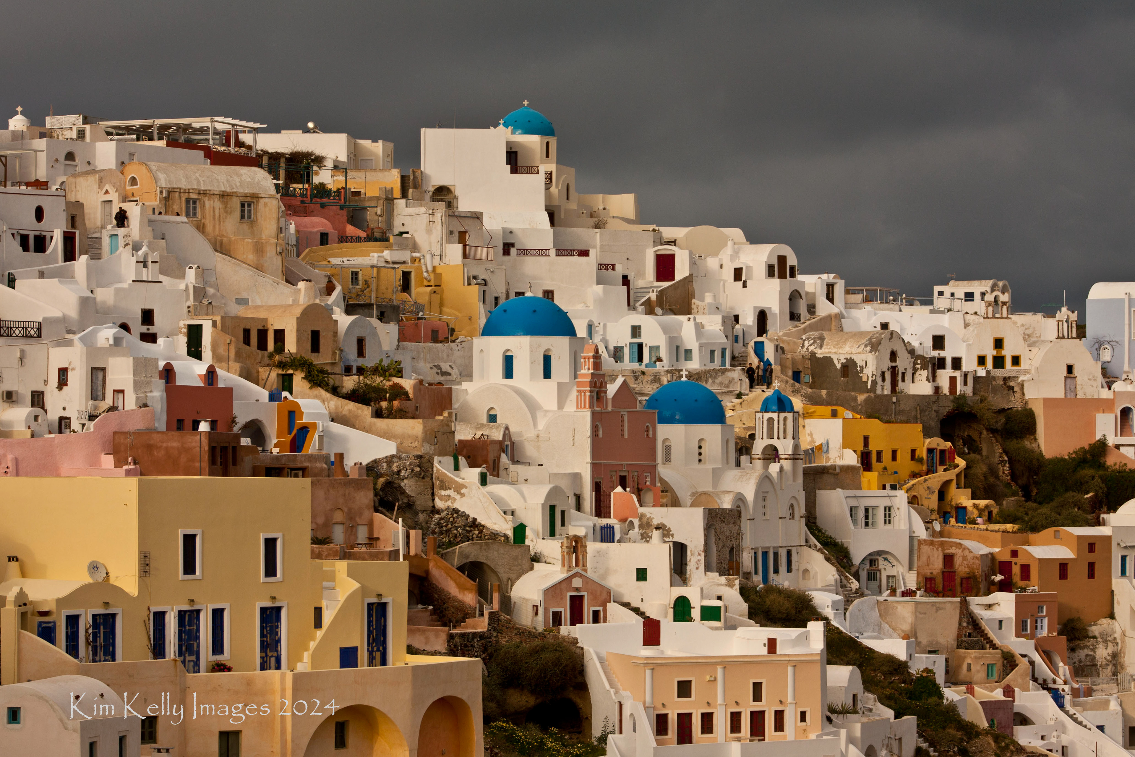 Four Blue Domes in Ia - Greece