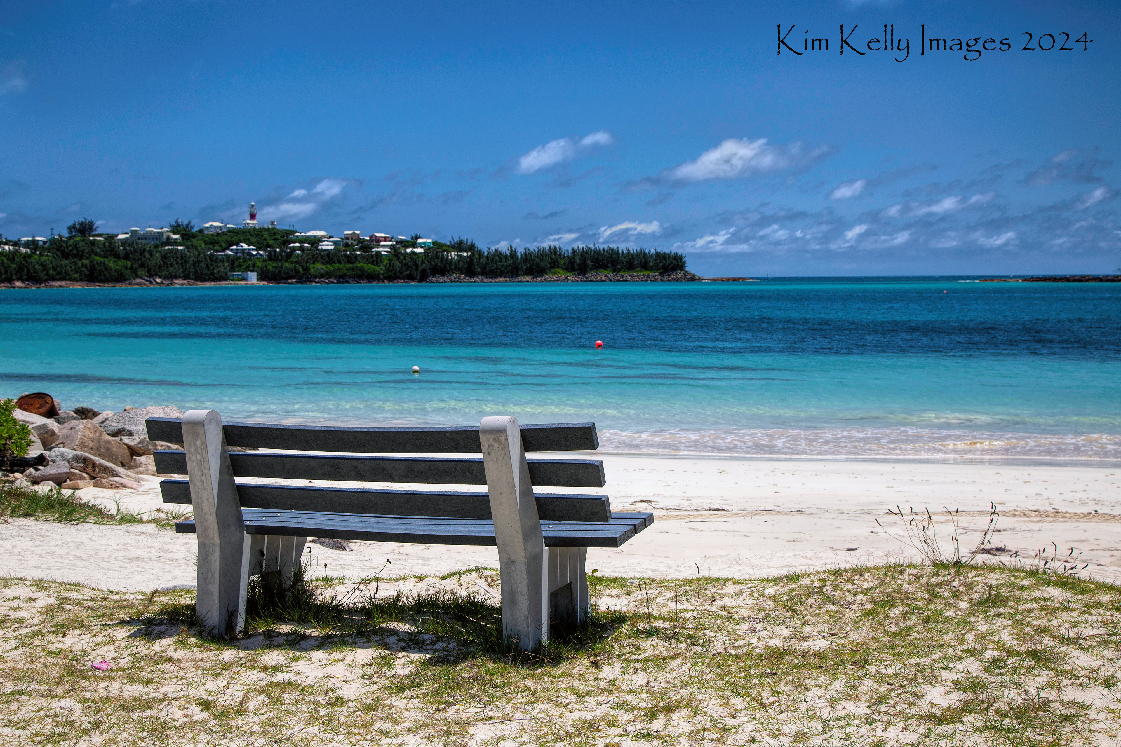 A Bench and Bermuda Blue Waters
