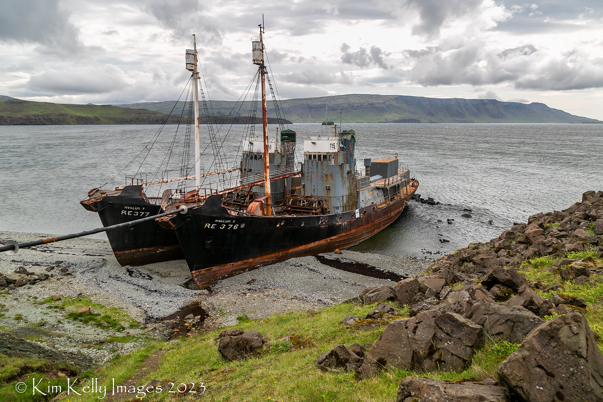 Beached Whaling Boats at Hvalfordur
