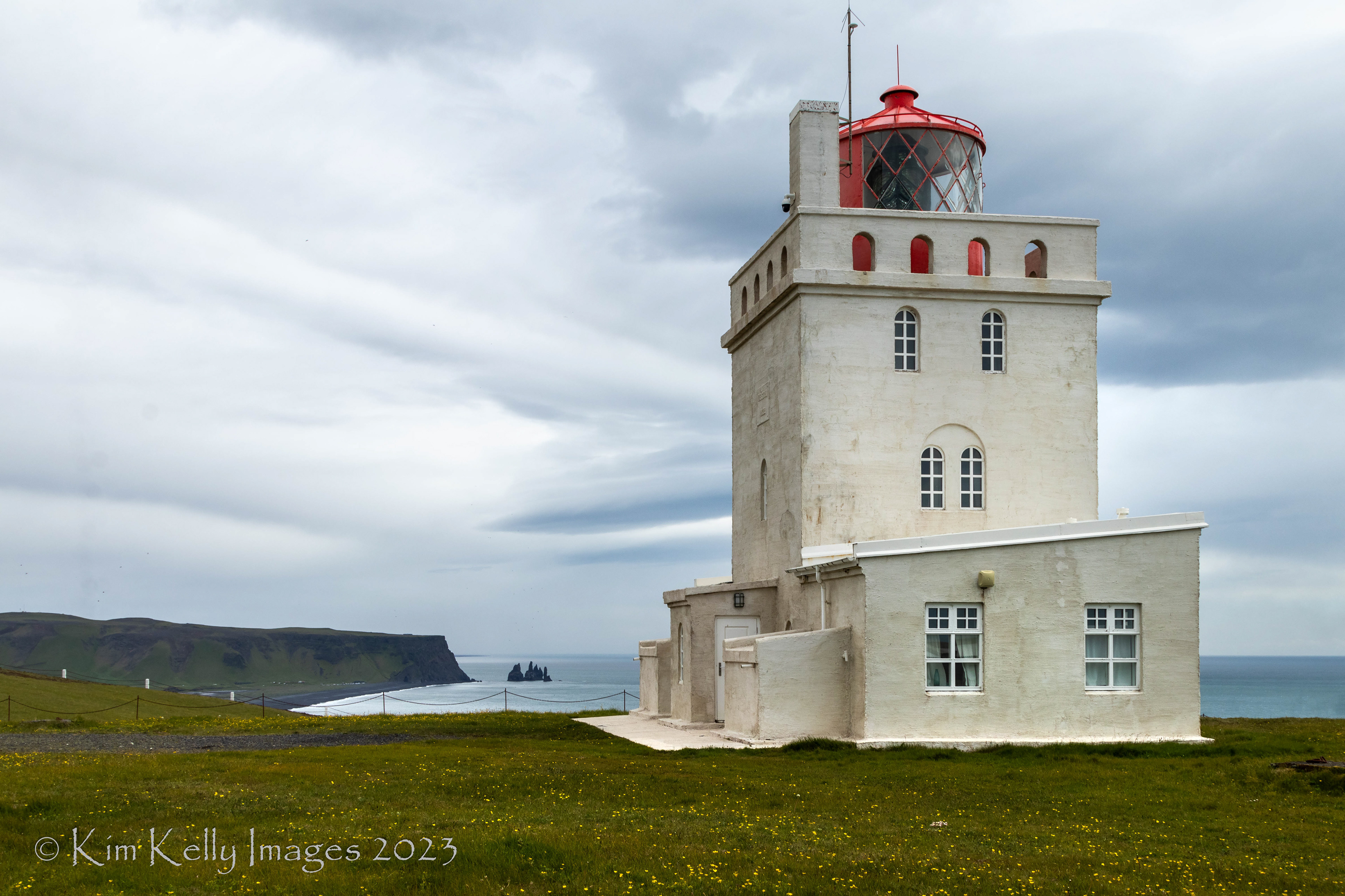 Dyrholaey Lighthouse Overlooking Black Beach